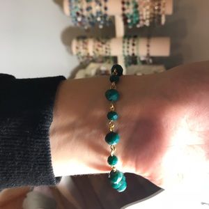 Dark Green Crystal Bracelet